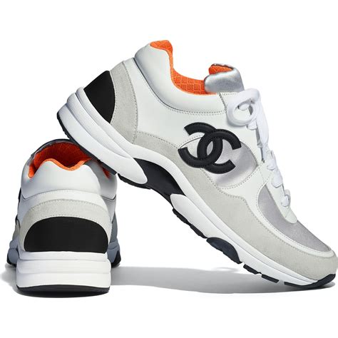 orange black and white chanel sneakers|Chanel sneakers price.